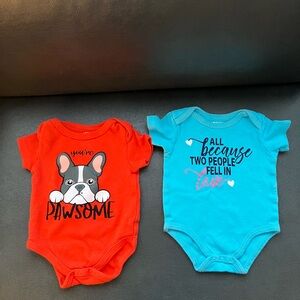 2/$35 Baby Girl Onesie & Sleeper Lot - Care Bear, Fox, Hedgehog, Dog, Rabbit